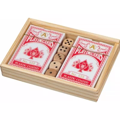 Talia kart i kości do gry BRIAN - beżowy (5431113)