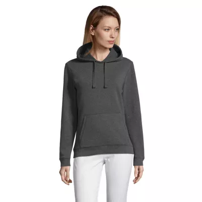 Bluza damska z kapturem 280 g/m² Sol's SPENCER WOMEN - Charcoal Melange (S03103-CE)