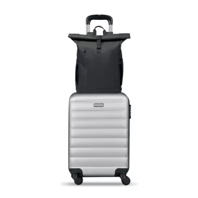 Plecak rolltop na laptop RPET 600D BANGKOK ROLL - Czarny (MO2643-03)