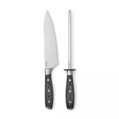 Zestaw VINGA Kaiser, nóż, ostrzałka - brązowy (VG031-16)