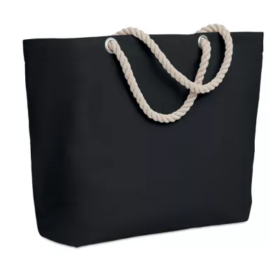 Torba plażowa bawełniana 220 g/m² MENORCA - Czarny (MO9813-03)