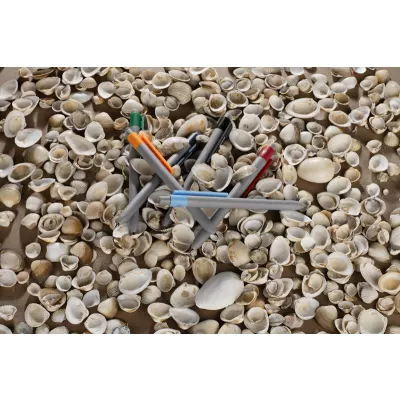 Długopis z tworzywa z dodatkiem zmielonych muszli SELIS - pomarańczowy (19735-07)