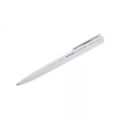 Długopis plastikowy z matową powłoką soft touchALEO - biały (19499-01)