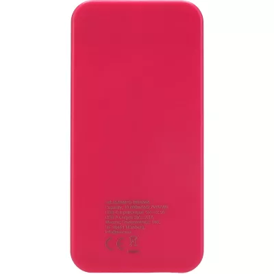 Power bank z ABS z recyklingu 10000 mAh PRESTON - różowy (3549411)