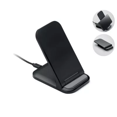 Ładowarka bezprzewodowa składana 15W POWERFOLD - Czarny (MO3140-03)