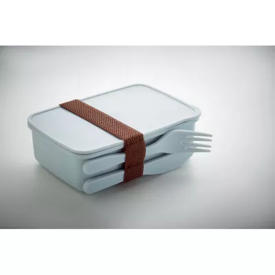 Pudełko na lunch ze sztućcami SUNDAY - Baby Blue (MO6254-66)