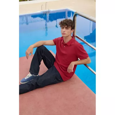 Koszulka polo męska z czesanej bawełny Sol's PACIFIC - Folk Red Twin (S04439-FR)