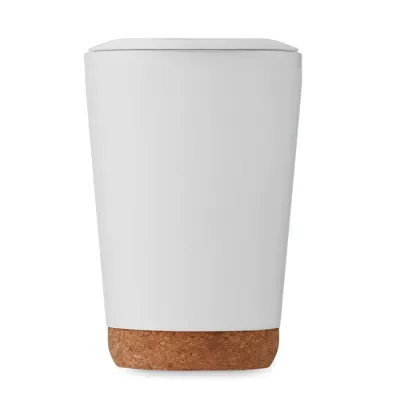Kubek dwuścienny z korkową podstawą 300 ml CO - Bialy (MO2446-06)