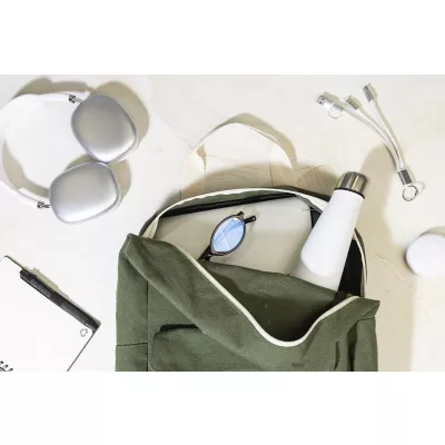 Rekan Back plecak z recyklingowanego płótna - zielony (AP800613-07)