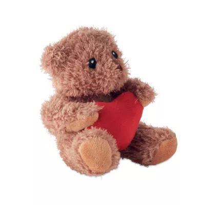 Miś pluszowy z sercem CUDDLE - Czerwony (MO2802-05)
