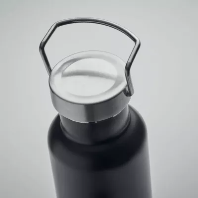 Butelka termiczna z recyklingu 500 ml IVES - Czarny (MO2234-03)