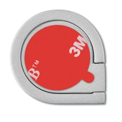 Uchwyt pierścieniowy na telefon z cynku DROP RING - Srebrny (MO9445-14)