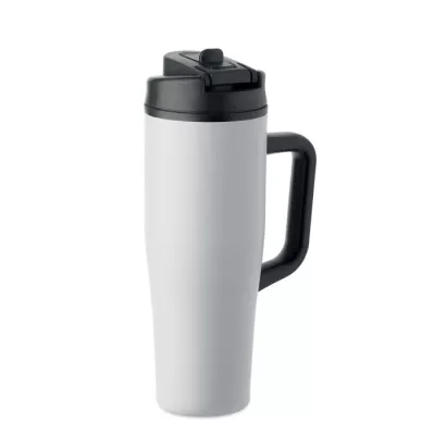 Kubek termiczny ze stali z recyklingu 900 ml ATLANTA - Bialy (MO3213-06)