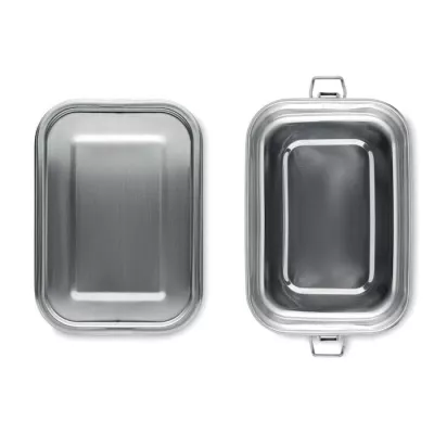 Lunchbox stalowy z klamrami 750 ml CHAN LUNCHBOX - Srebrny Mat (MO9938-16)