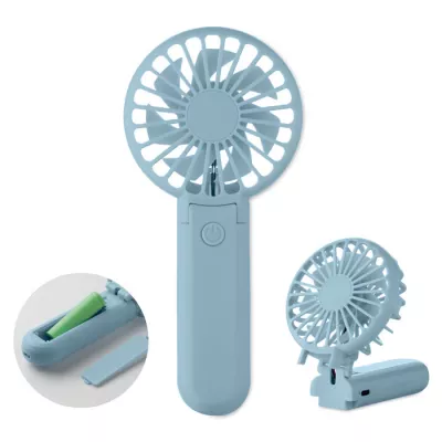 Wentylator ręczny składany z 3 prędkościami IBERA - Baby Blue (MO2779-66)