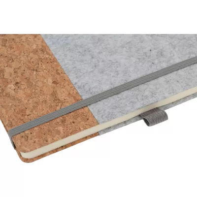 Notatnik A5 w linie RPET TERESA - szary (2447207)