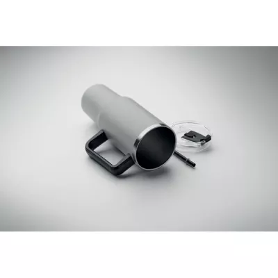 Kubek termiczny stalowy ze słomką 1200 ml SUMA - Szary (MO2327-07)