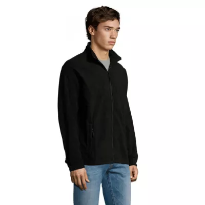 Bluza polarowa męska rozpinana 300 g/m² Sol's NORTH - Czarny (S55000-BK)