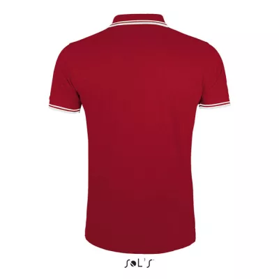 Koszulka polo męska bawełniana 200 g/m² Sol's PASADENA - Rojo/Blanco (S00577-RE)