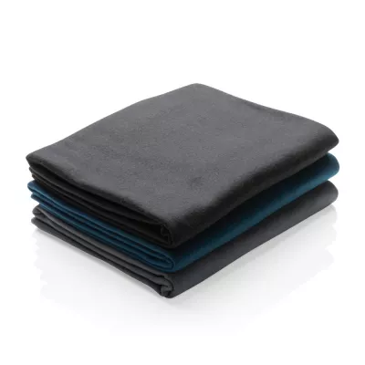 Koc polarowy 120 x 150 cm w pokrowcu - szary (P459.062)