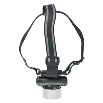 Latarka na głowę 3 LED Everest - srebrny, czarny (P518.020)