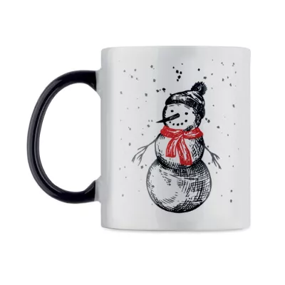 Kubek ceramiczny świąteczny 300 ml FESTIMUG - Czarny/Czerwony (CX1571-83)