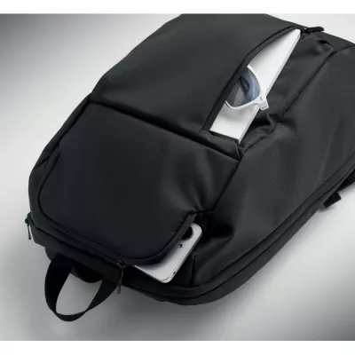 Plecak na laptop 15" z RPET 15 l DOHA - Czarny (MO3123-03)