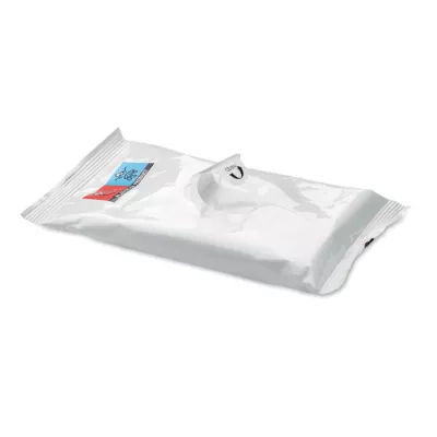 Chusteczki nawilżane w etui 10 szt. DELLEA - Bialy (MO3863-06)