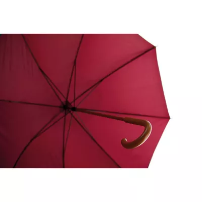 Parasol automatyczny 23,5" z drewnianą rączką CUMULI - Burgund (KC5131-02)