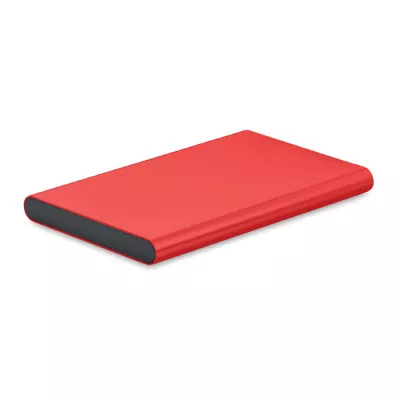 Powerbank płaski 4000 mAh aluminiowy POWERFLAT C - Czerwony (MO6825-05)