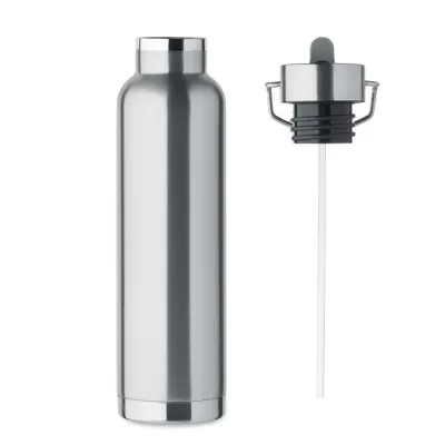 Butelka termiczna ze słomką 660 ml RIFLOW - Srebrny Mat (MO2283-16)