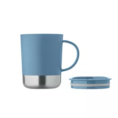 Kubek z PP z przesuwaną pokrywką 300 ml BEAKER - Petrol (MO2772-20)