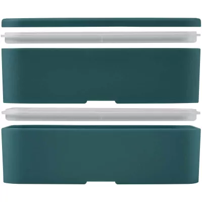 MIYO POP dwupoziomowe pudełko śniadaniowe 700+700 ml - Deep Sea Green (21077964)