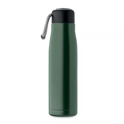 Butelka termiczna z uchwytem sznurkowym 500 ml CORDLE - Ciemnozielony (MO2413-60)