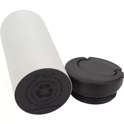 Kubek termiczny z recyklingu PONTA GROSSA MoLu 450 ml - biały (481306)