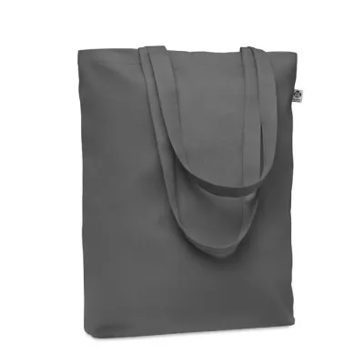 Torba płócienna z bawełny organicznej 270 g/m² COCO - Kamienny Szary (MO6713-15)