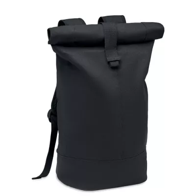 Plecak rolltop z płótna 340 g/m² ZURICH ROLL - Czarny (MO6704-03)