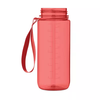 Butelka sportowa motywacyjna z RPET 700 ml ENKEL - Przezroczysty Czerwony (MO2792-25)
