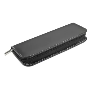 Zestaw piśmienny metalowy w etui ze skóry PU BALTIMORE - Czarny (MO7475-03)