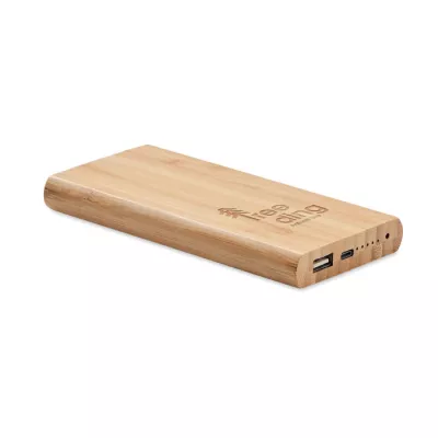 Powerbank 6000 mAh z ładowarką 15W ARENA C - Drewna (MO6815-40)