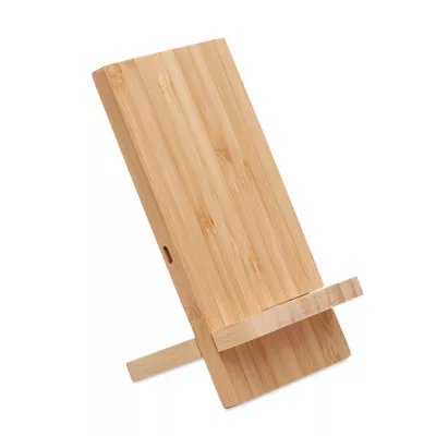 Ładowarka bezprzewodowa bambusowa 10W WHIPPY PLUS - Drewna (MO6277-40)
