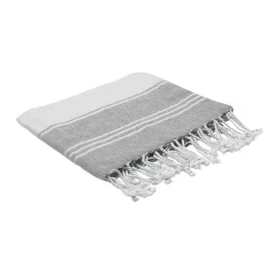 Ręcznik hammam z workiem 90x160 cm 180 g/m² HAMMA - Szary (MO2584-07)