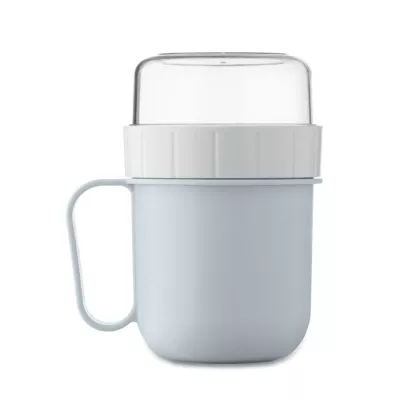 Kubek śniadaniowy z pojemnikiem 450 ml CUP ON GO - Baby Blue (MO2679-66)