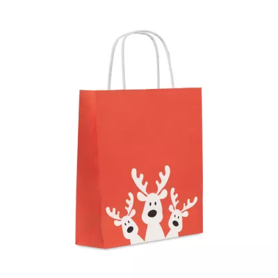 Torba świąteczna papierowa mała 90 g/m² BAO SMALL - Czerwony (CX1564-05)