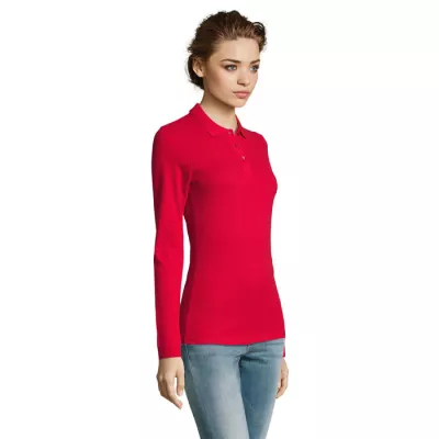 Polo damskie 180 g/m² Sol's PERFECT LSL WOMEN - Czerwony (S02083-RD)
