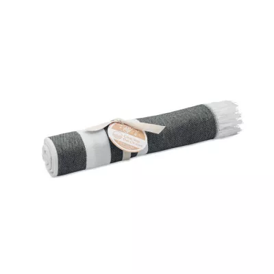 Ręcznik hammam z recyklingu 70x140 cm 300 g/m² MAR - Szary (MO2057-07)