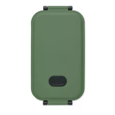 Lunchbox z PP z zaworem i klamrami 800 ml INDUS - Ciemnozielony (MO6855-60)