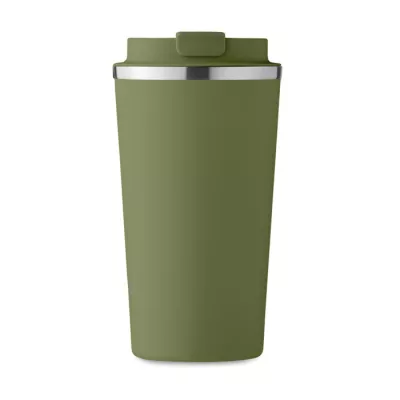 Kubek termiczny ze stali z recyklingu 510 ml BRACE + - Ciemnozielony (MO6579-60)