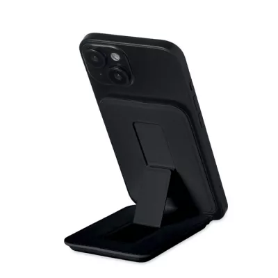 Etui magnetyczne na 3 karty z podstawką KARTA STAND - Czarny (MO2983-03)