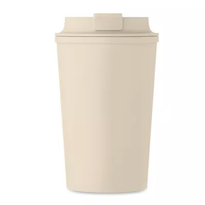 Kubek dwuścienny z PLA 350 ml BEIBAKU - Bezowy (MO2310-13)
